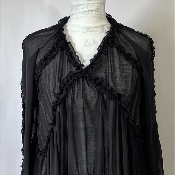 Aurum Chiffon Minidress size 2 - Picture 7 of 11